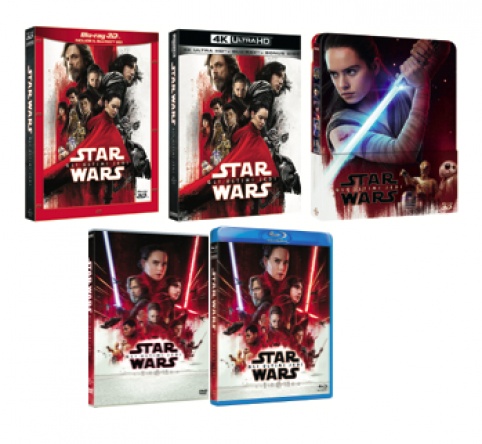 Locandina italiana DVD e BLU RAY Star Wars: Episodio VIII - Gli ultimi Jedi 